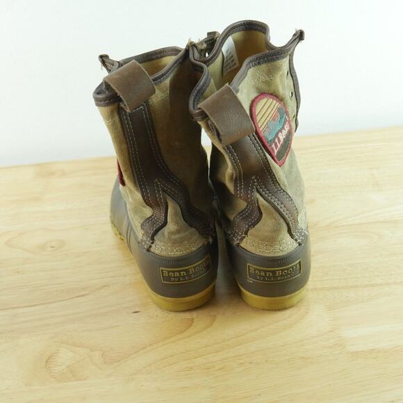L.L.Bean Signature Waxed Canvas Maine Hunting Boots Kathadin Patch Men\'s 9 M main image 10